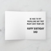 Grappige grap van papa kaart (Binnen)