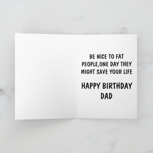 Grappige grap van papa kaart (Binnen)