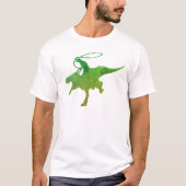 Grappige Graphic Cowboy Wrangler Dinosaurus T-shirt (Voorkant)