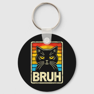 Grappige Graphic Meme Cat Bruh Voor Jongens Meisje Sleutelhanger