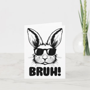 Grappige Graphic Meme Paasdag Bunny Bruh Voor Mann Kaart
