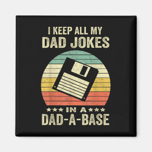 Grappige grappen van papa's in Dad-a-base vintage Magneet