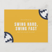 Grappige Grappige Gele Honkbal Briefkaart (Voorkant)