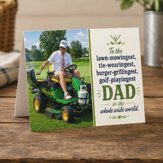 Grappige grasmaaien barbecue golf stropdas Vaderda Kaart