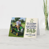 Grappige grasmaaien barbecue golf stropdas Vaderda Kaart (Voorkant)