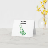 Grappige grasmaaier Cartoon - Laat het maaien ontw Kaart (Gele Bloem)