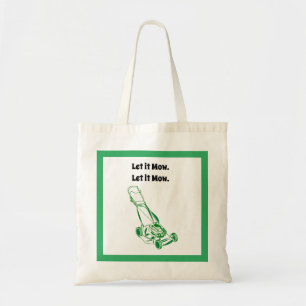 Grappige grasmaaier Cartoon - Laat het maaien ontw Tote Bag