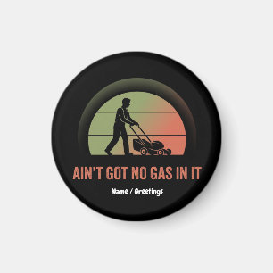 Grappige grasmaaier citaat vintage retro zonsonder magneet