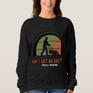 Grappige grasmaaier citaat vintage retro zonsonder trui