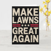 Grappige grasmaaier kunst voor mannen vrouwen gras kaart (Gele Bloem)