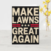 Grappige grasmaaier kunst voor mannen vrouwen gras kaart (Gele Bloem)