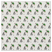 Grappige grasmaaier Man Cartoon Stof (Swatch)