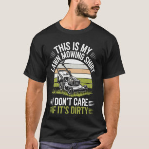 Grappige grasmaaier tuinman grasmaaimachine t-shirt