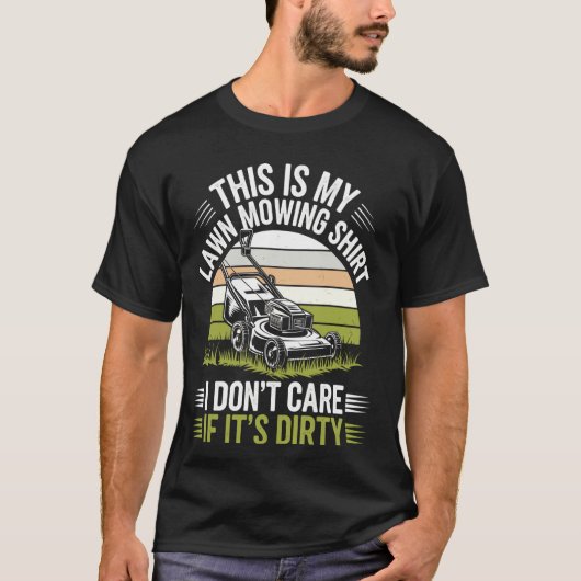 Grappige grasmaaier tuinman grasmaaimachine t-shirt (Voorkant)