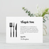 Grappige gratis BBQ bruiloft dank u kaart (Staand voorkant)