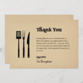 Grappige gratis BBQ bruiloft dank u kaart (Voorkant / Achterkant)