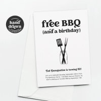 Grappige Gratis BBQ Verjaardagsfeestuitnodiging