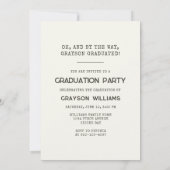 Grappige Gratis Bier Graduation Party Uitnodiging (Achterkant)