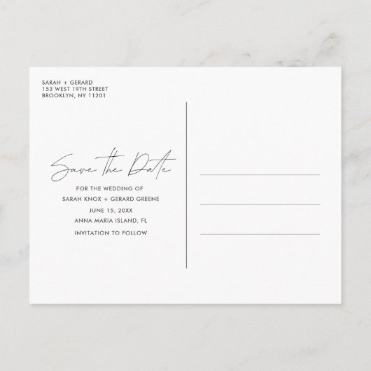 Grappige Gratis Cake Trouwfoto Save the Date Aankondigingskaart (Achterkant)