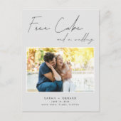 Grappige Gratis Cake Trouwfoto Save the Date Aankondigingskaart (Voorkant)