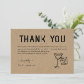 Grappige Gratis Cocktails Bedankkaart (Staand voorkant)