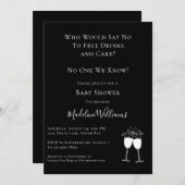 Grappige Gratis Drank Taart Baby Shower Kaart (Voorkant / Achterkant)