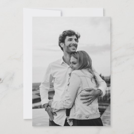 Grappige Gratis Dranken Foto Bruiloft Save The Date (Achterkant)