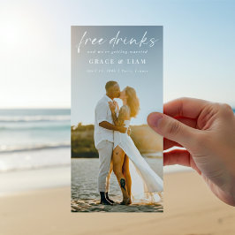 Grappige Gratis Drankjes Bookmark Moderne Foto Save The Date