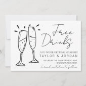 Grappige Gratis Drankjes en We Gaan Trouwen Save The Date (Voorkant)