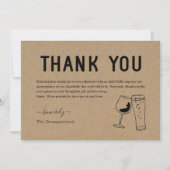 Grappige Gratis Drankjes Wijn & Bier Bedankkaart (Voorkant)