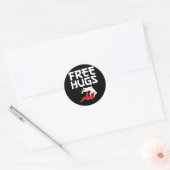 Grappige gratis knuffels BJJ Jiu-Jitsu Takedown Ronde Sticker (Envelop)