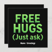 Grappige gratis knuffels vraag het gewoon aan fami kaart (Voorkant / Achterkant)
