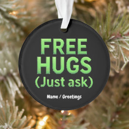 Grappige gratis knuffels vraag het gewoon aan fami ornament