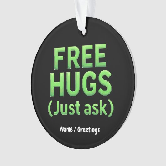 Grappige gratis knuffels vraag het gewoon aan fami ornament (voorkant)