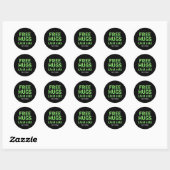 Grappige gratis knuffels vraag het gewoon aan fami ronde sticker (Vel)