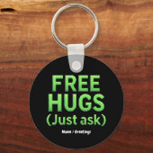 Grappige gratis knuffels vraag het gewoon aan fami sleutelhanger (Voorkant)