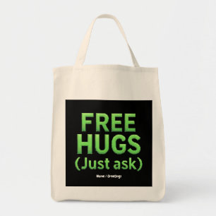 Grappige gratis knuffels vraag het gewoon aan fami tote bag