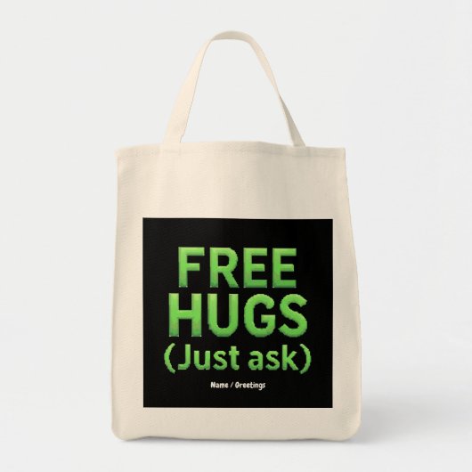 Grappige gratis knuffels vraag het gewoon aan fami tote bag (Voorkant)