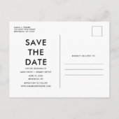 Grappige gratis ondoorzichtige foto bruiloft save aankondigingskaart (Achterkant)