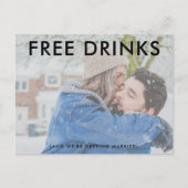 Grappige gratis ondoorzichtige foto bruiloft save aankondigingskaart (Voorkant)