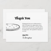 Grappige gratis pizza bruiloft dank u kaart (Voorkant / Achterkant)