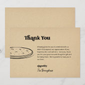 Grappige gratis pizza bruiloft dank u kaart (Voorkant / Achterkant)