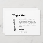 Grappige gratis Ramen bruiloft dank u kaart (Voorkant / Achterkant)