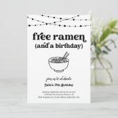 Grappige Gratis Ramen Verjaardagsfeestuitnodiging Kaart (Staand voorkant)
