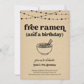 Grappige Gratis Ramen Verjaardagsfeestuitnodiging Kaart (Voorkant)