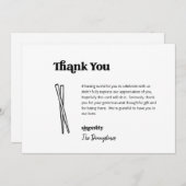 Grappige gratis sushi bruiloft dank u kaart (Voorkant / Achterkant)