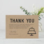 Grappige Gratis Taart Bedankkaart (Staand voorkant)