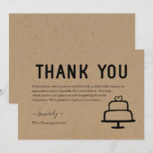 Grappige Gratis Taart Bedankkaart (Voorkant / Achterkant)