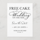 Grappige Gratis Taart Trouw Save The Date Briefkaart (Voorkant)