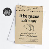 Grappige gratis taco's en een uitnodiging voor een